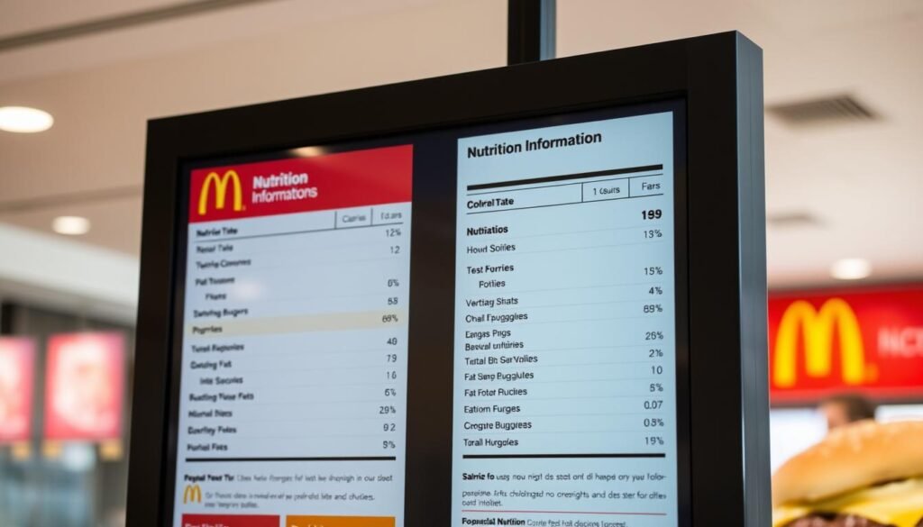 McDonald's UK nutrition information