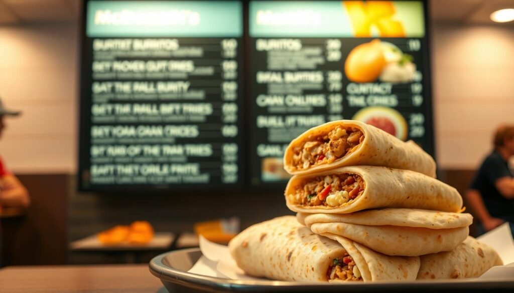 McDonald's breakfast burrito menu