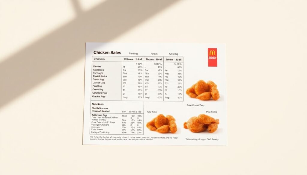 McDonald's chicken nutritional content