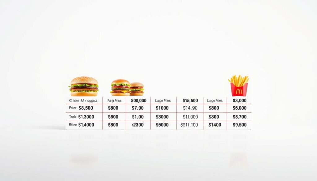 McDonald's pricing comparison