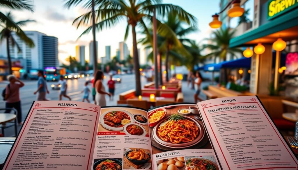 Filipino restaurant menu Miami