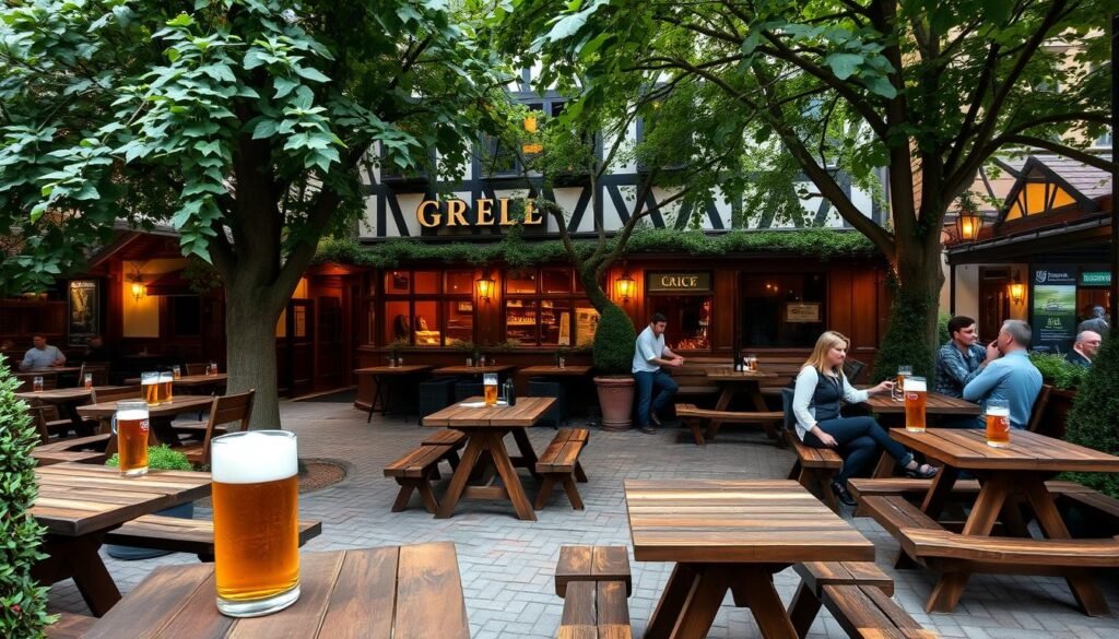 Loreley beer garden outdoor setting