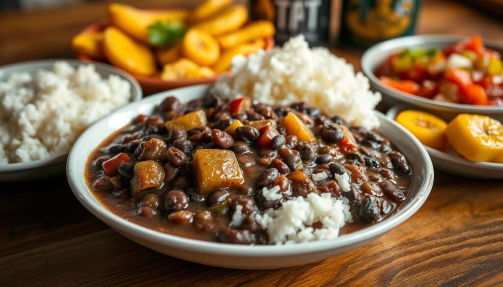 authentic feijoada michigan served with traditional sides