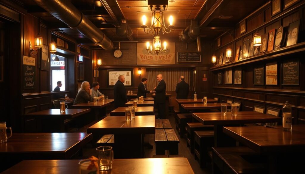 beer hall ambiance