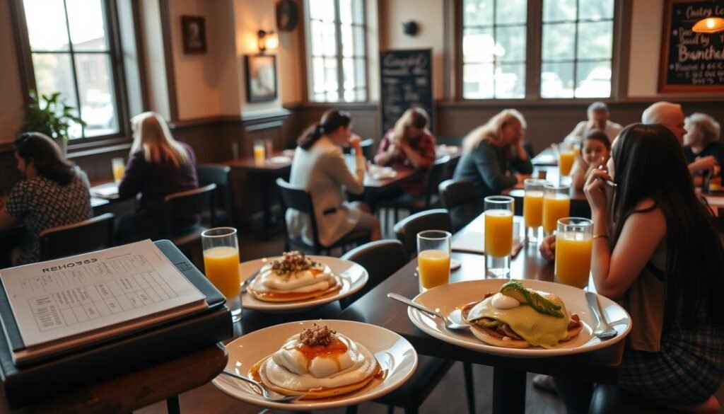 brunch reservations and peak times