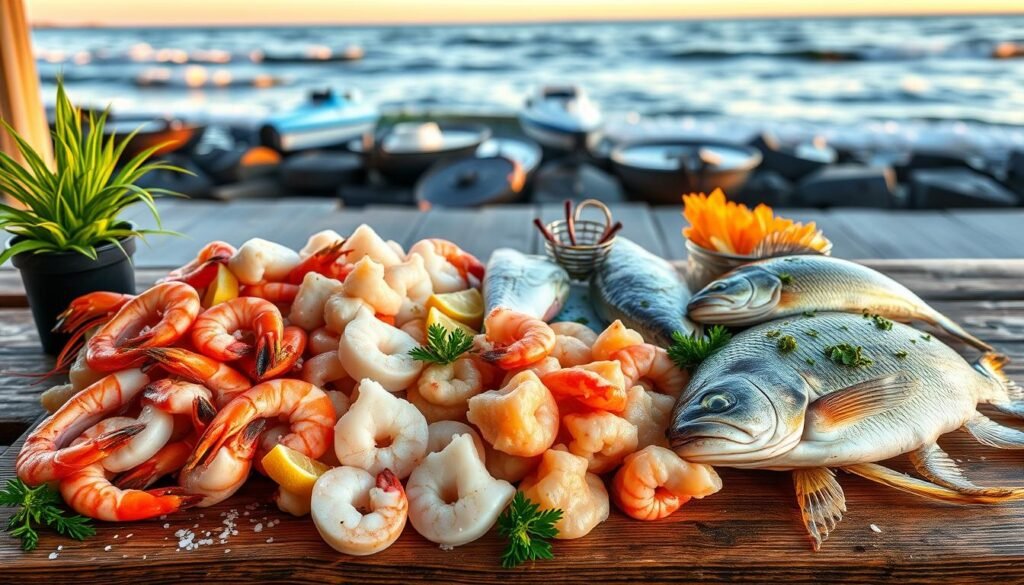 fresh seafood in Michigan ocean delicacies