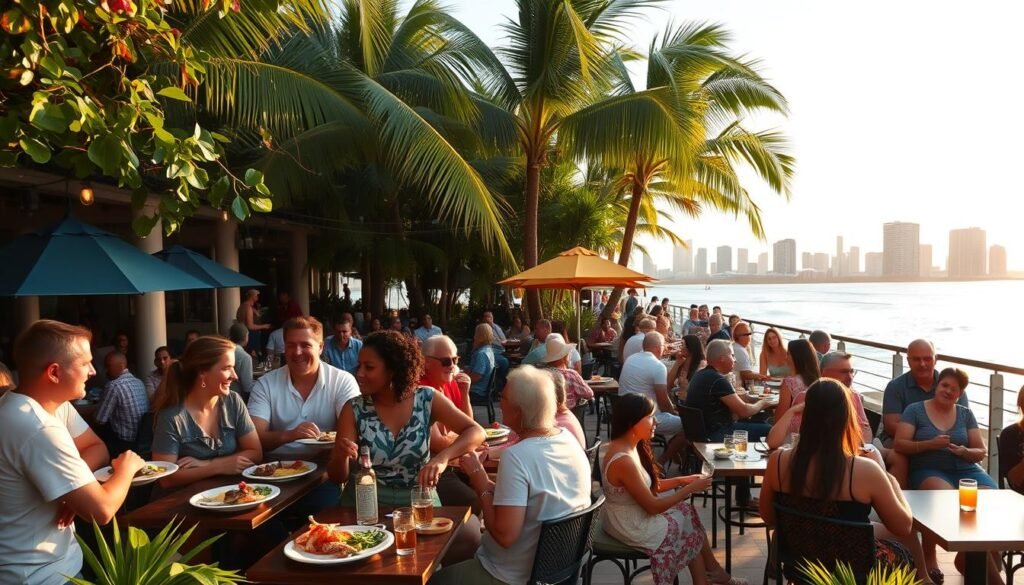 outdoor dining diversity Miami