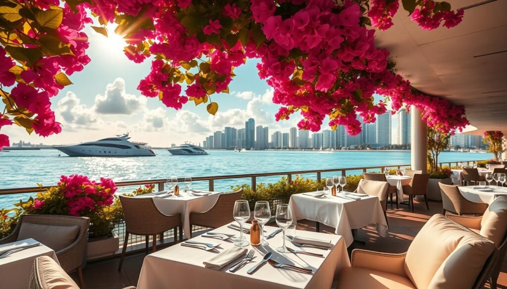 outdoor dining view Miami