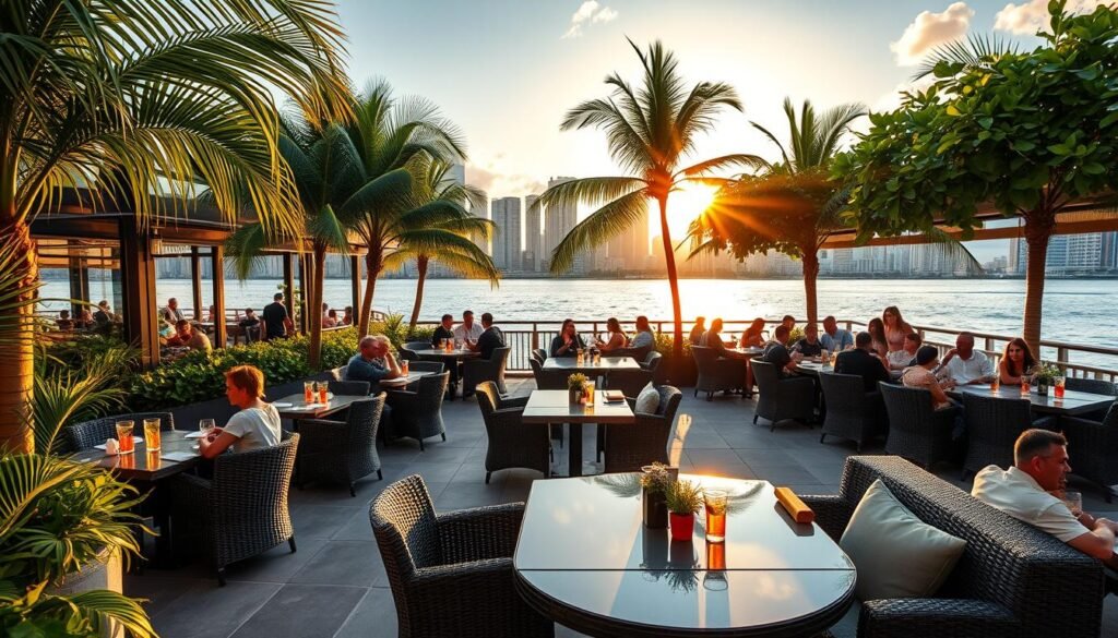 waterfront dining Miami